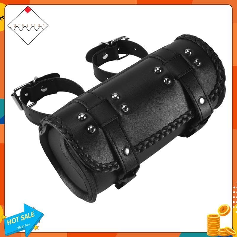 [Promover J] Bolsa Para Garfo De Motocicleta Em Couro PU Ferramentas De Guidão De Bicicleta Armazenamento De Rolo De Bar