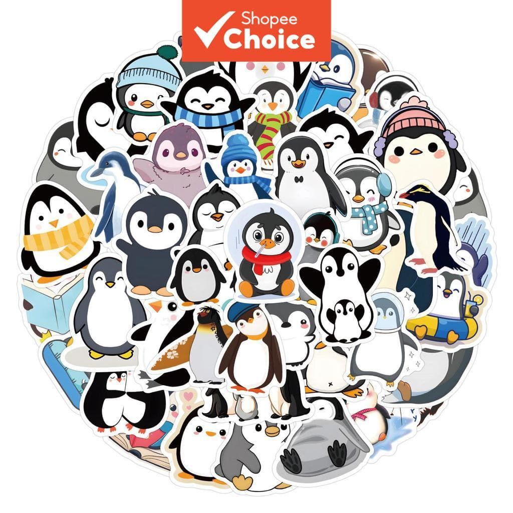 300 Adesivos de Grafite de Pinguim para Cartões de Verso, Laptop, Cartão Postal, Estética para Telefone, Skate,