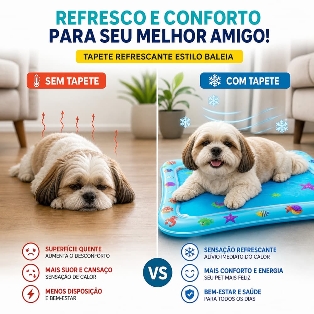 Tapete Gelado Refrescante Para Pet Cachorro Gato Grande  Durável
