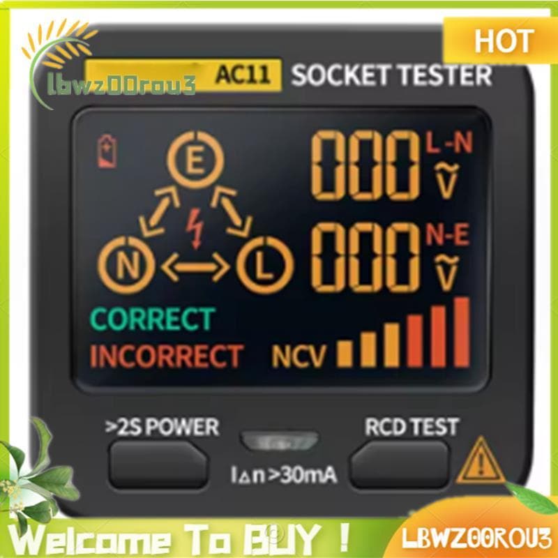 Testador De Tomada Digital Inteligente AC11 Ue Plug Zero Linha Polaridade Fase Detector Soquete