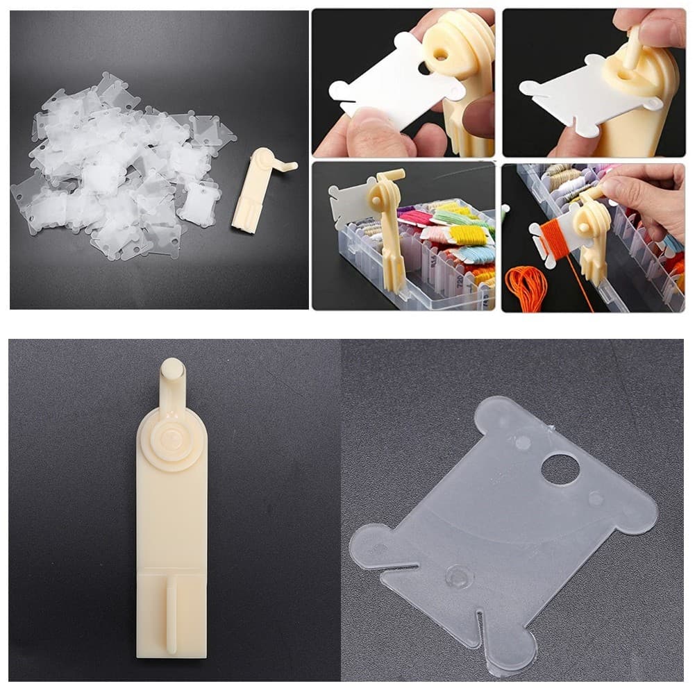 Bobinas Organizadoras De Fio Dental Para Bordado , Ferramenta De Enrolamento De Linha De Lã , 100 Peças , Enrolador De B