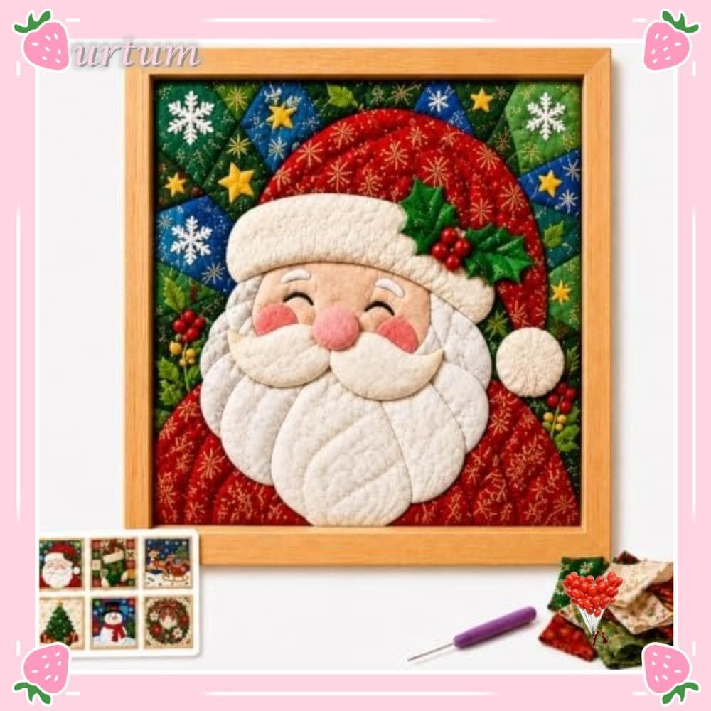 URTUM 1 Conjunto Kit De Pintura Em Tecido De Natal , Arte Algodão Com Tema Faça Você Mesmo