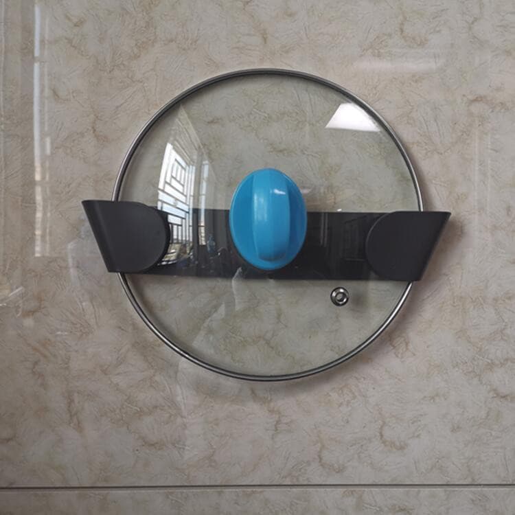 Suporte de parede simples para tampas de panelas, para uso doméstico, sem necessidade de furação, suporte de armazenamen