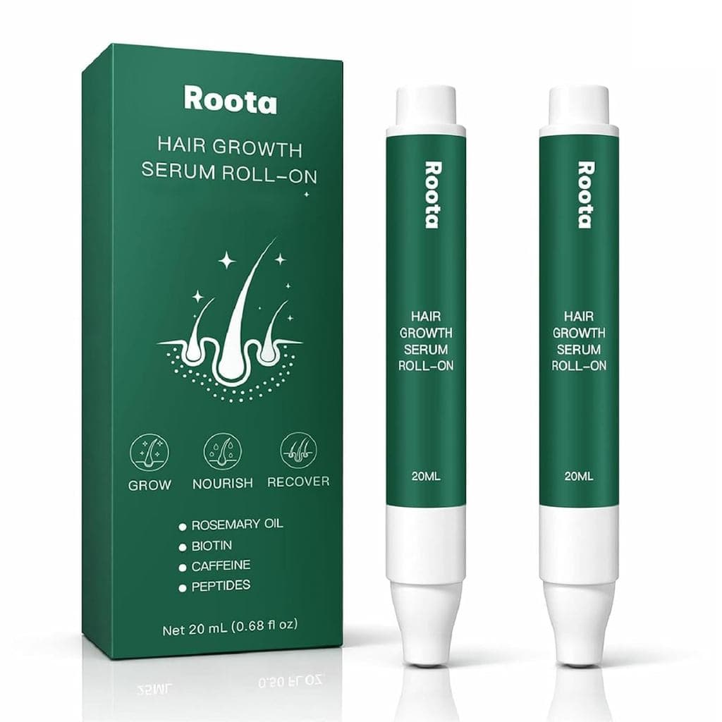 Roota Serum Roll On, Nutre o Couro Cabeludo para Cabelos Mais Grossos, Sérum Revitalizante para Cabelos Mais Grossos e S