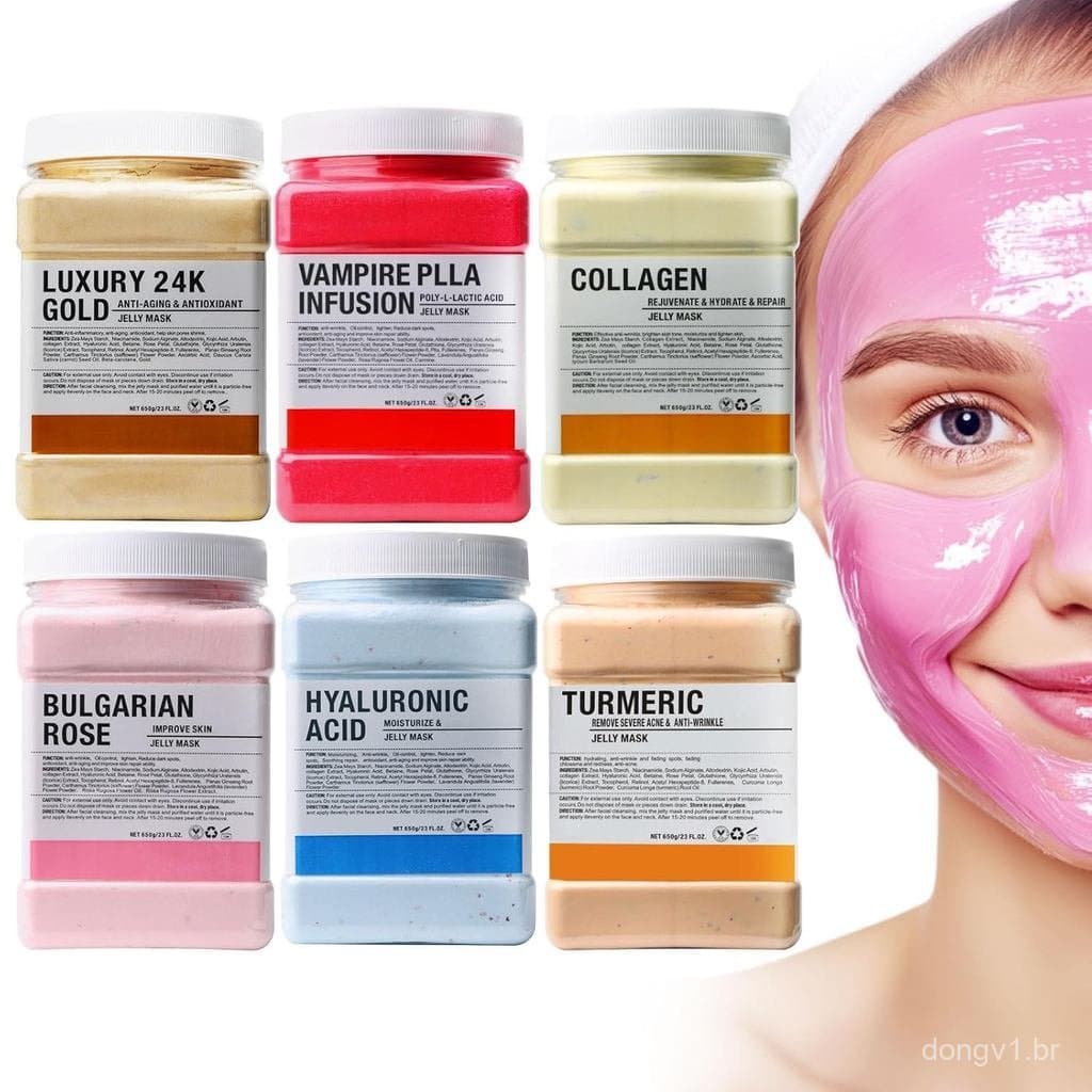 Pó de Máscara Facial Hydro Jelly Vajacial, Máscara Facial Profissional, Máscara Facial Jelly para Adolescentes e Mulhere