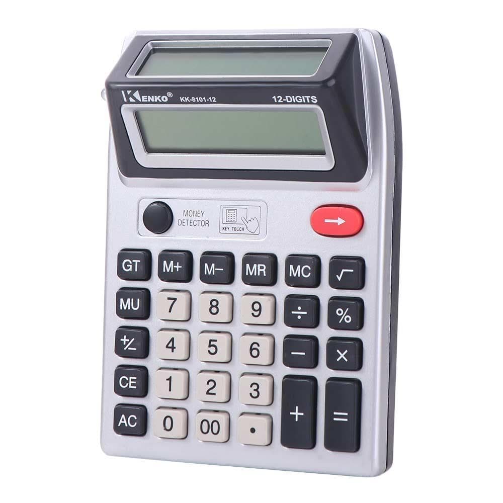 Calculadora De 12 Dígitos , Contador Financeiro Multifuncional Com Tela Grande , Alimentada Por Bateria