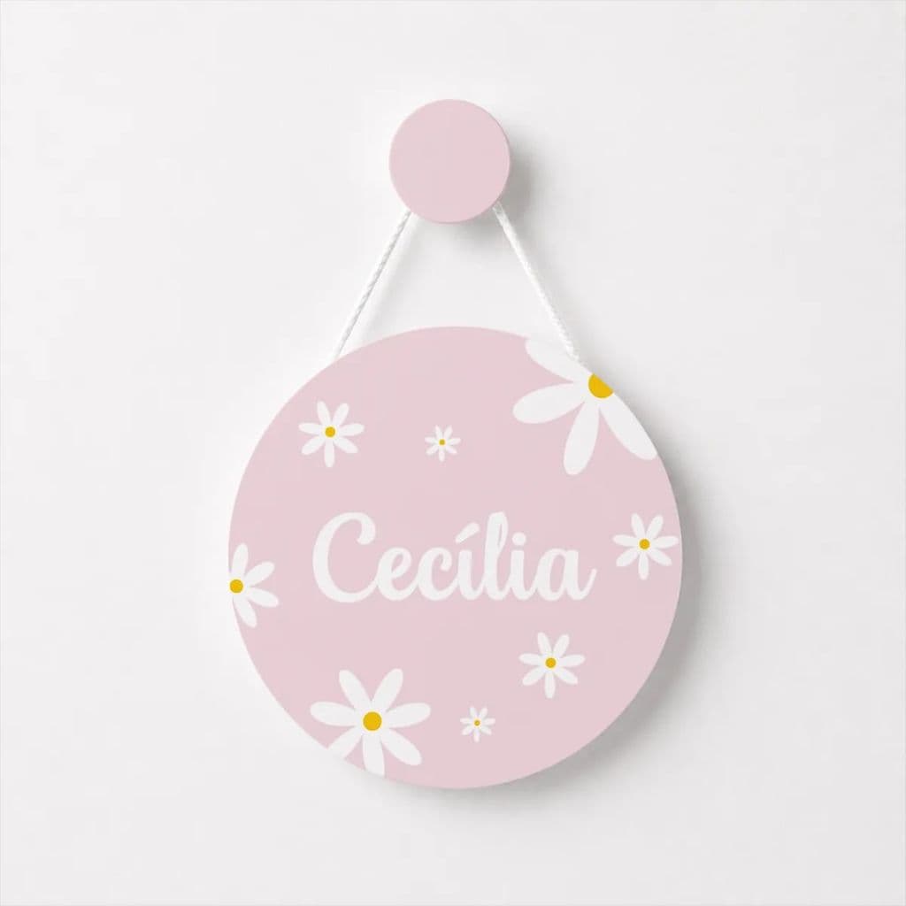 Enfeite Porta Maternidade Personalizado Margarida