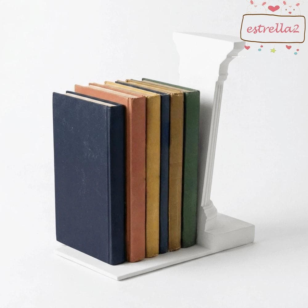 AESTRELLA 1 Par De Extremidade De Livro De Coluna Romana , Suporte De Livros Estilo Arquitetura Artística Em Forma De L