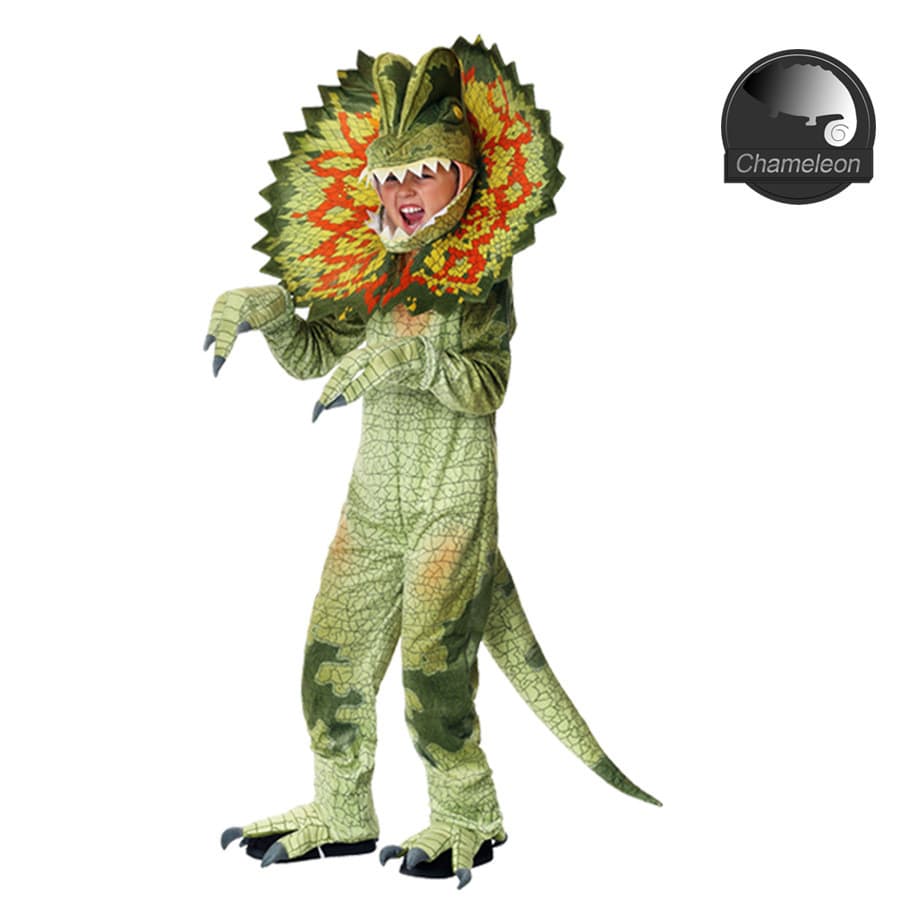 Fantasia infantil de Halloween Jurassic World Triceratops, cosplay de dinossauro fofo.