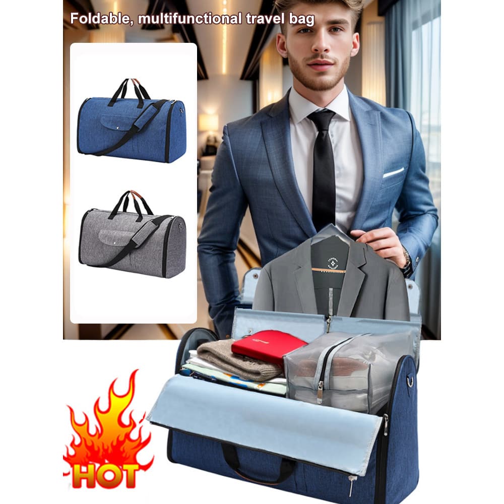 【Ideal para Viagem】Bolsa de viagem multifuncional para organizar ternos/Bolsa Multifuncional/Bolsa Compacta