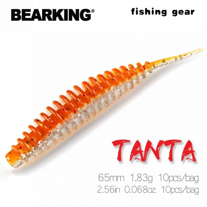 BEARKING Tanta 65mm 1.83g 10 peças Isca de Pesca Isca Macia Shad Iscas de Silicone Wobblers Swimbait Isca Artificial Mac