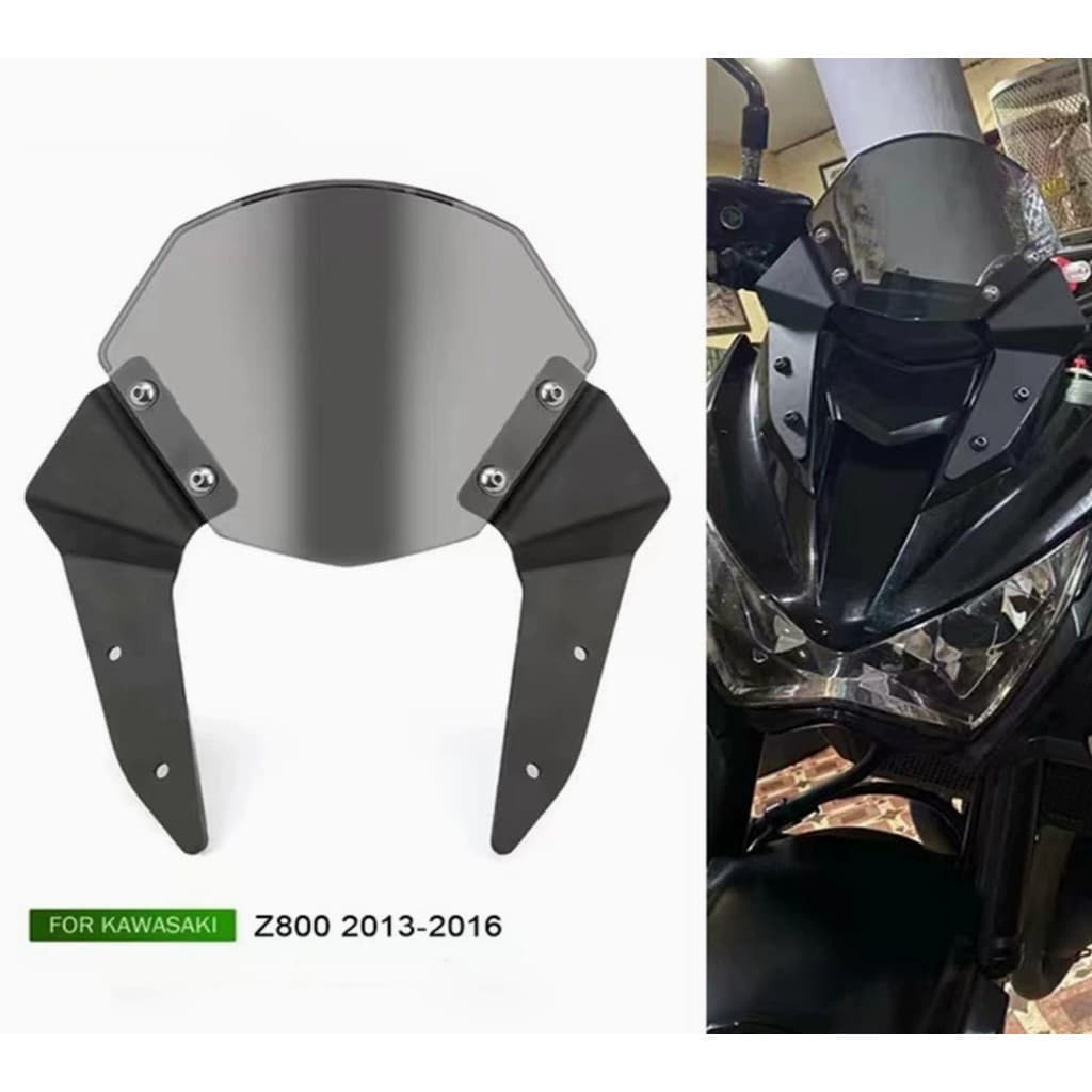 Adequado para Kawasaki Z800 2013-2016 modificado pára-brisa dianteiro carenagem óculos acessórios