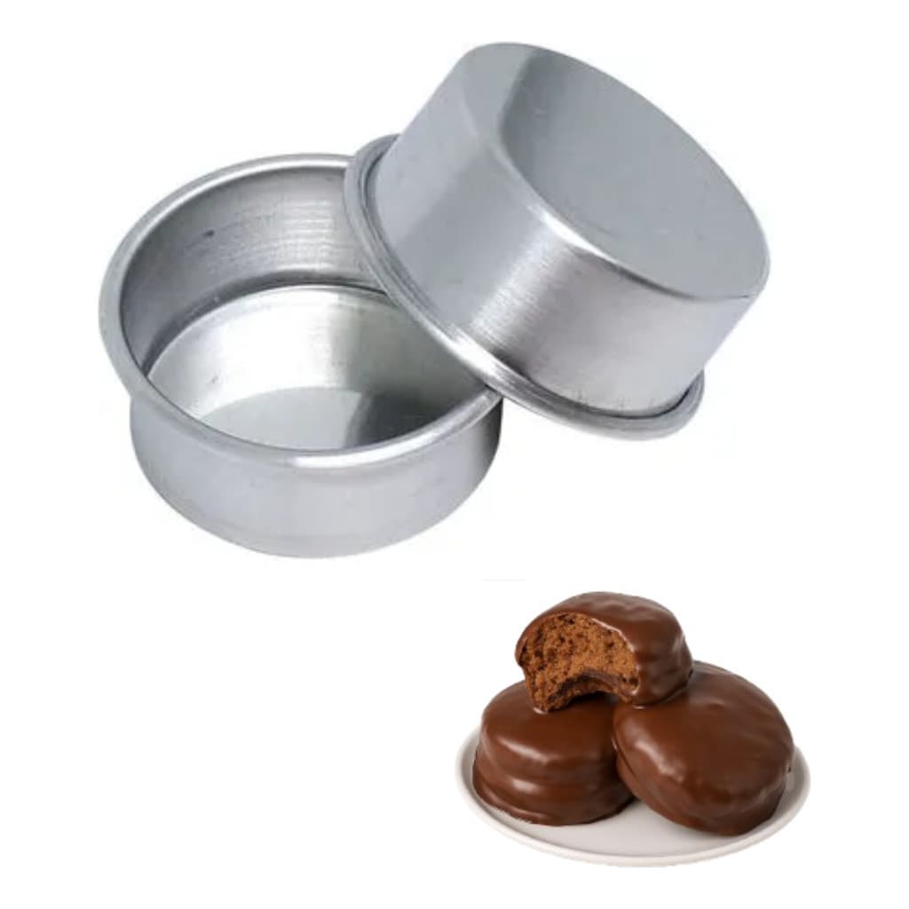 Kit 12 Forma Pão De Mel Cordão Fundo Fixo Bolinho Redonda