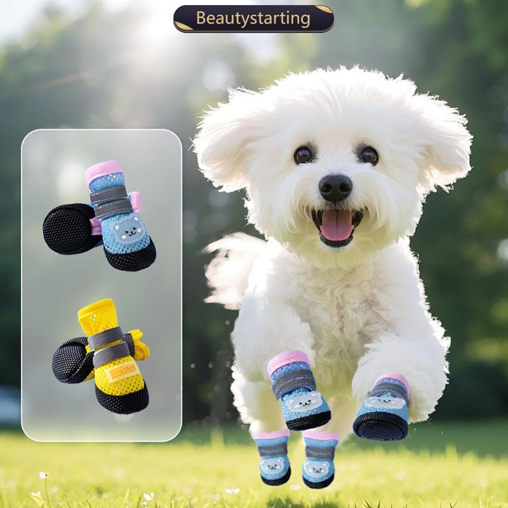BEAUTYSTARTING Sandálias De Malha Respirável Para Cães Pequenos Sapatos De Verão Animais De Estimação Com Sola Elástica