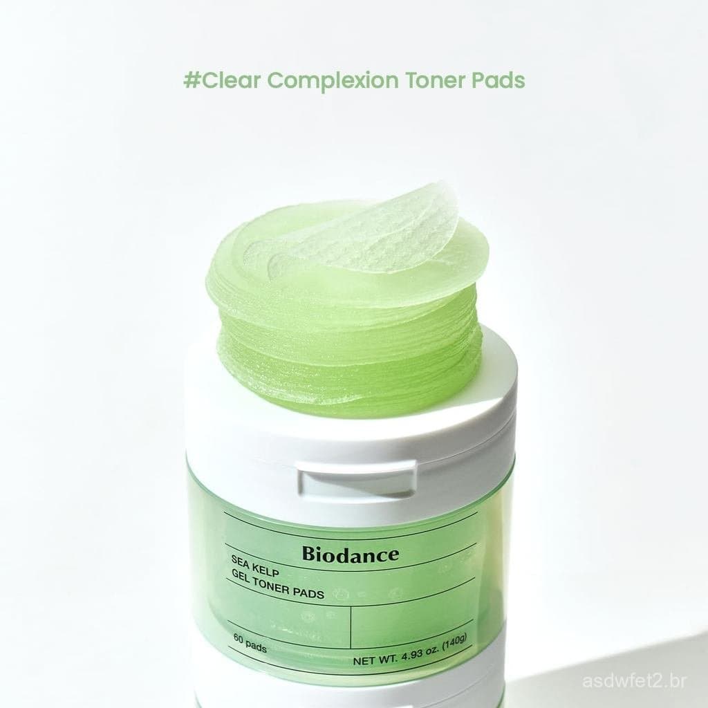 BiodanceSeaKelpGelTonerPads, Discos Tonificantes Calmantes para Pele Sensível, Controle de Oleosidade e Sebo, Cuidado Re