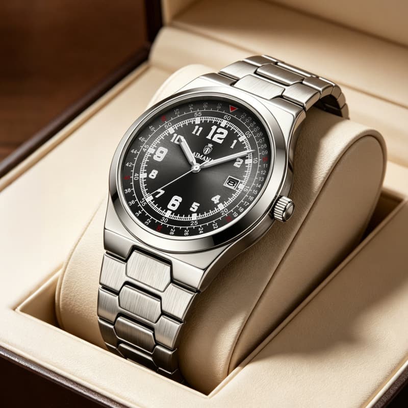 Relógio de banda de aço masculino simples mostrador preto calendário luminoso à prova dwaterproof água estilo negócios l