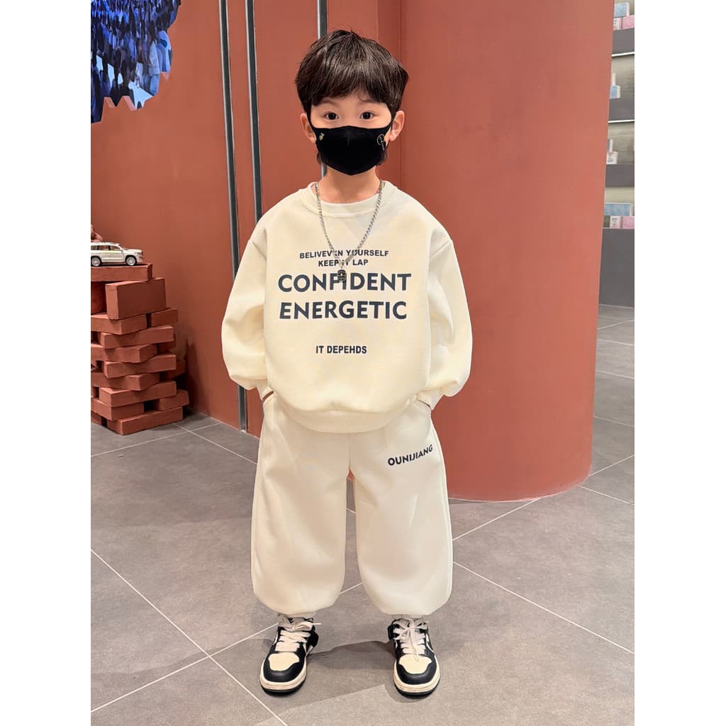 Meninos estilo ocidental terno outono 2026 novo estilo crianças versão coreana moletom bebê Casual Sweatpants outono ter