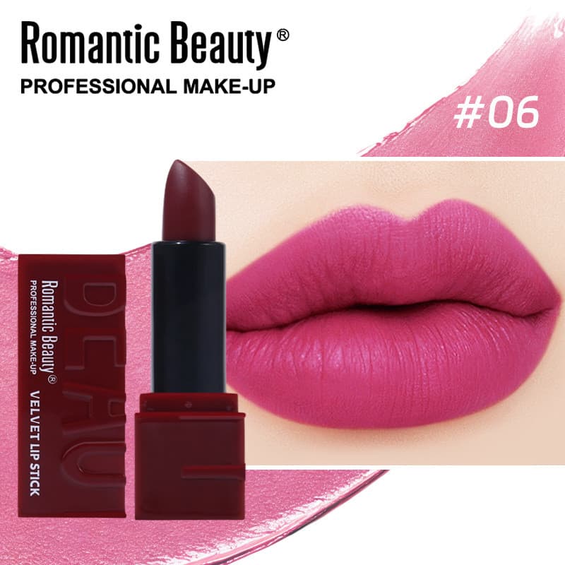 Batom matte não transfere facilmente, gloss labial matte aveludado, gloss labial de longa duração para comércio exterior