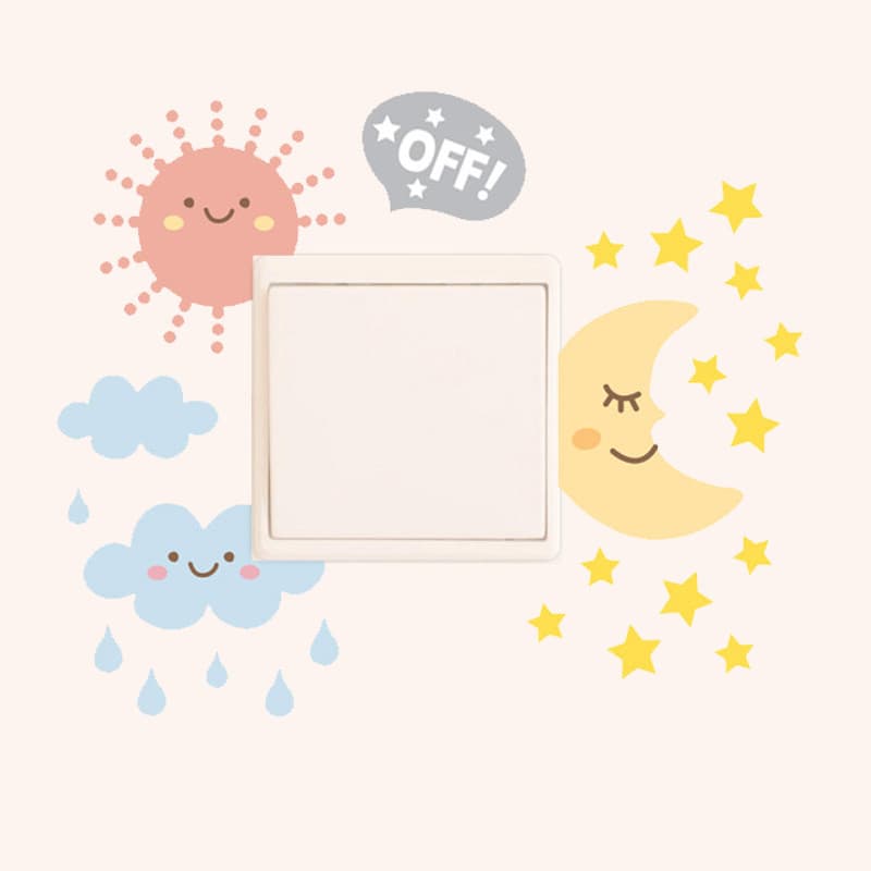 Adesivos de tomada criativos, painel de luz de parede, interruptor, adesivos decorativos, adesivos fofos, desenhos anima