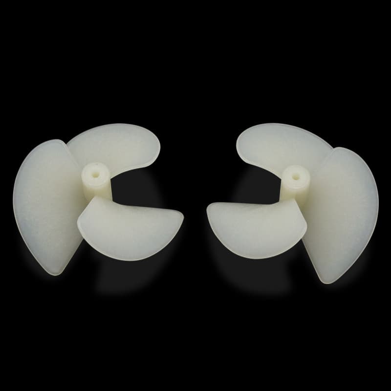 Hélice de três lâminas de 2mm, dupla face, hélice de nylon para modelo de barco com tecnologia DIY de múltiplas especifi