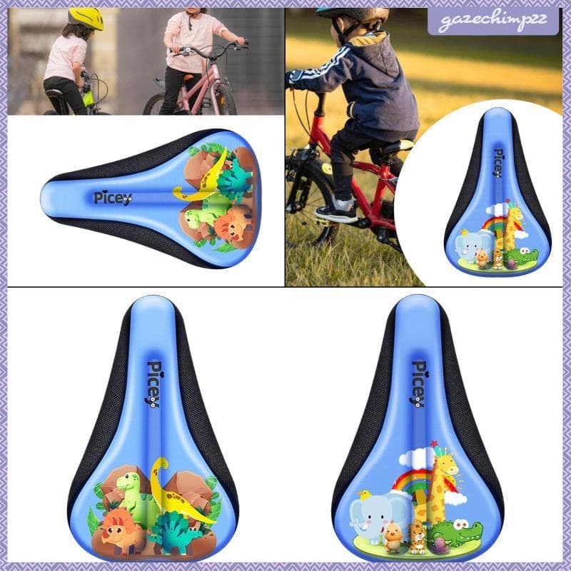 [Gazechimp] Almofada De Selim De Bicicleta Infantil Capa Macia Silicone Protetora De Espuma Viscoelástica Assento Pequen