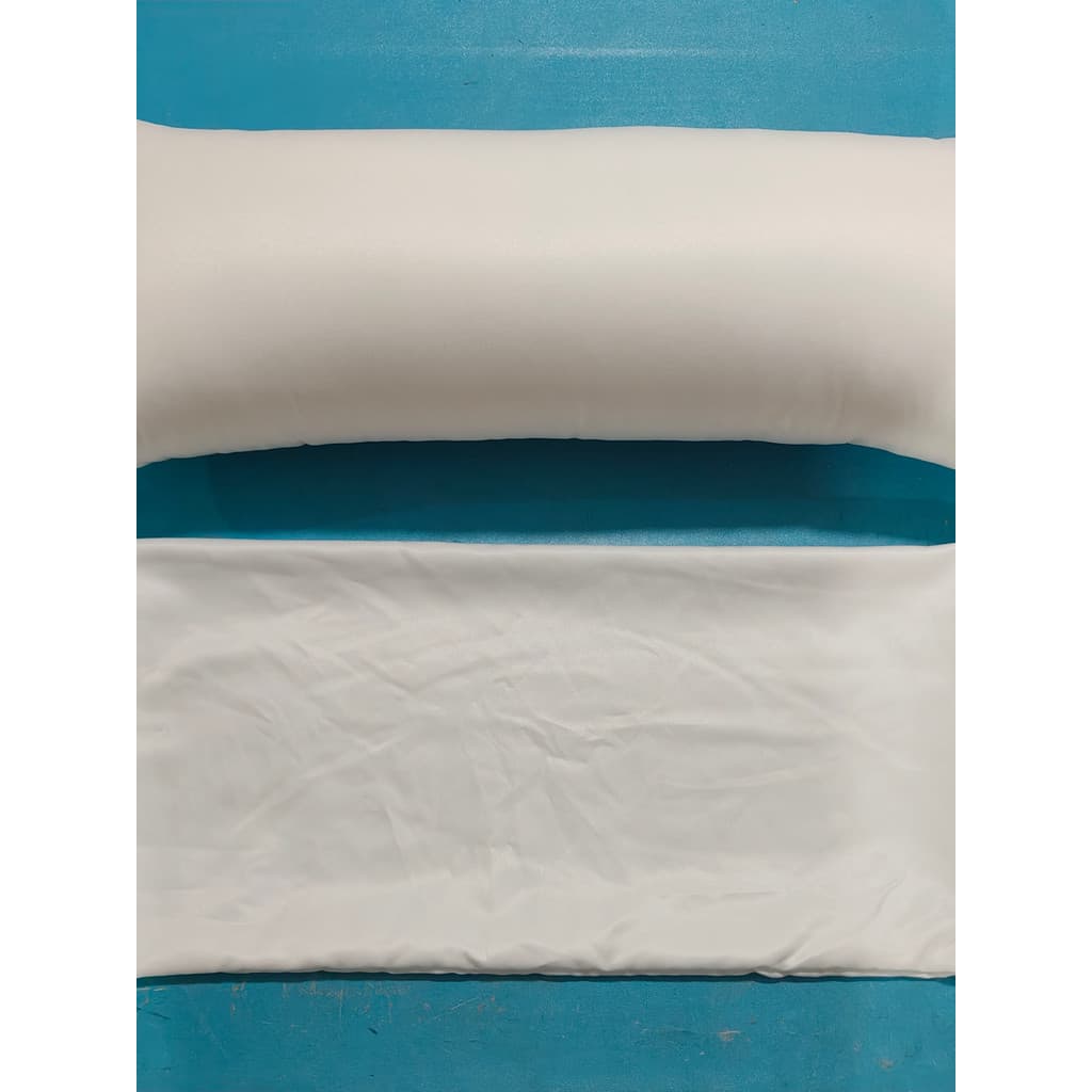 Fronha retangular travesseiro núcleo capa tecido escovado branco puro com zíper capa interna longo forro capa quadrada