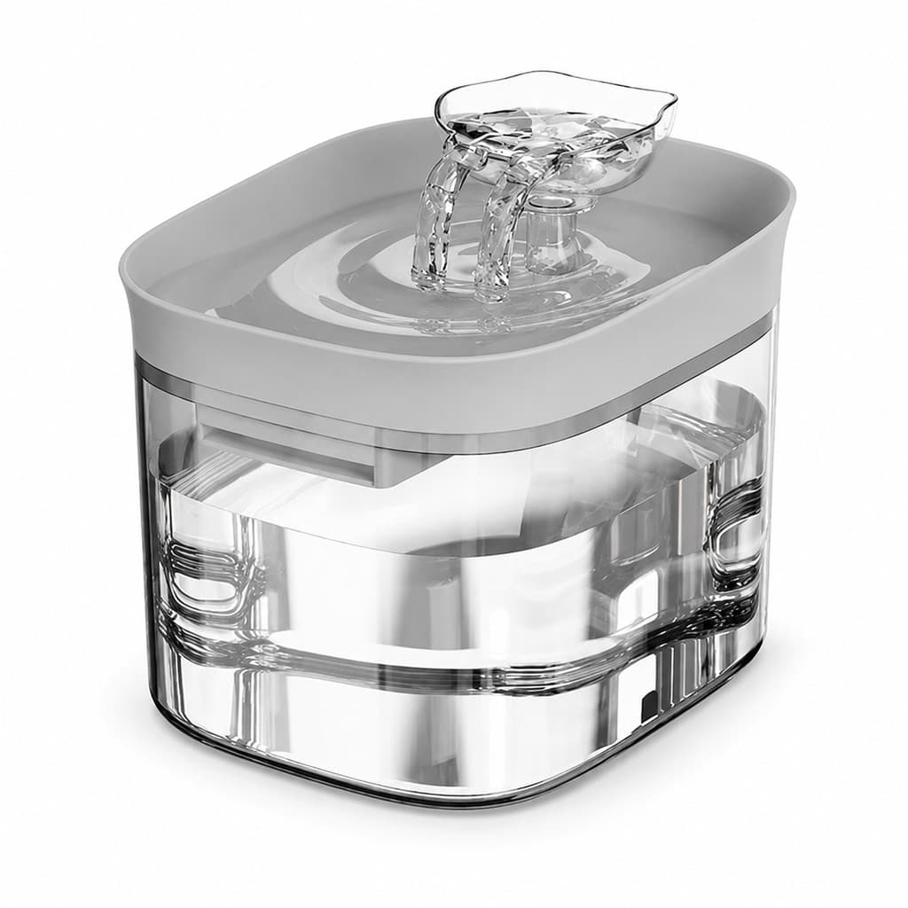 Fonte Bebedouro Automático para Gatos e Cães 1,8L Transparente Água Corrente Pet USB
