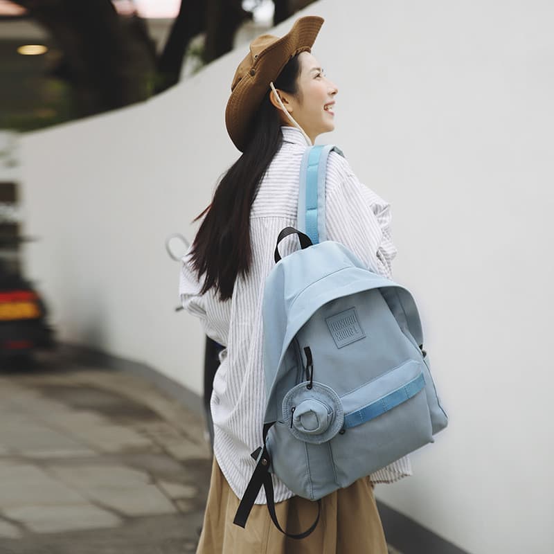 Versão coreana nicho Design mochila 2026 novo estilo Casual bolsa feminina pano de náilon pequena mochila estudante saco