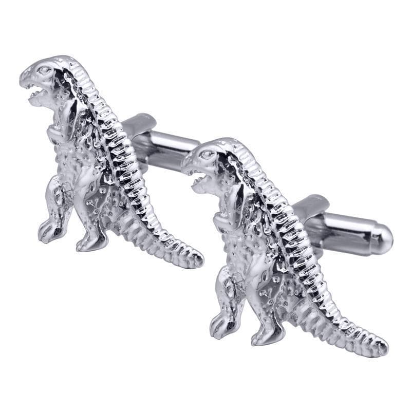 [Caixa de presente] Abotoaduras requintadas personalizadas divertidas animais Godzilla Monster Abotoaduras Terno Camisa