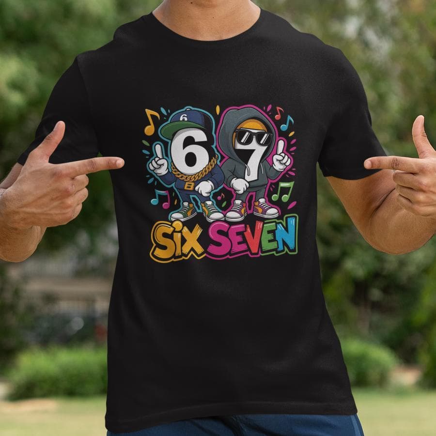 Camiseta Six Seven 67 Estampada Geração Z Streetwear Trendy
