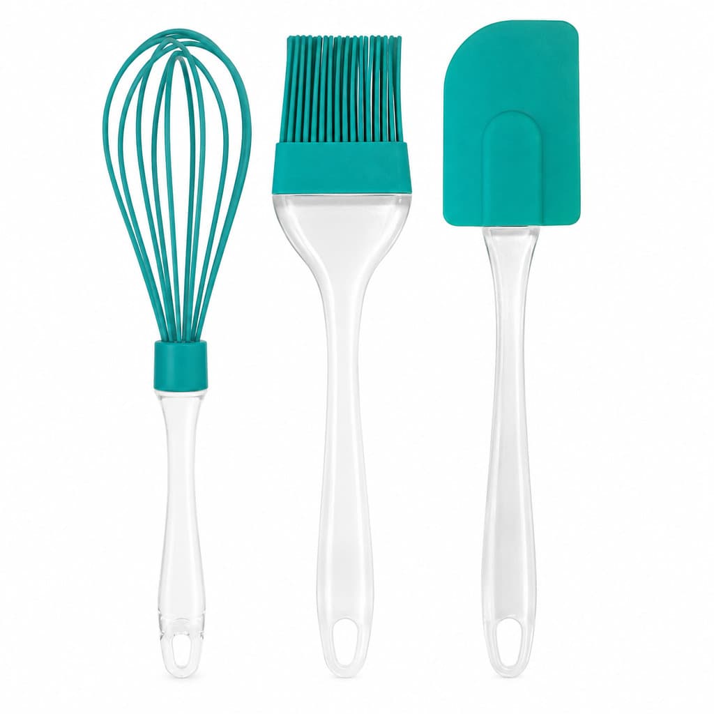 Kit Confeiteiro Completo Espatulas De Confeitaria 3 Peças Acrilico Silicone