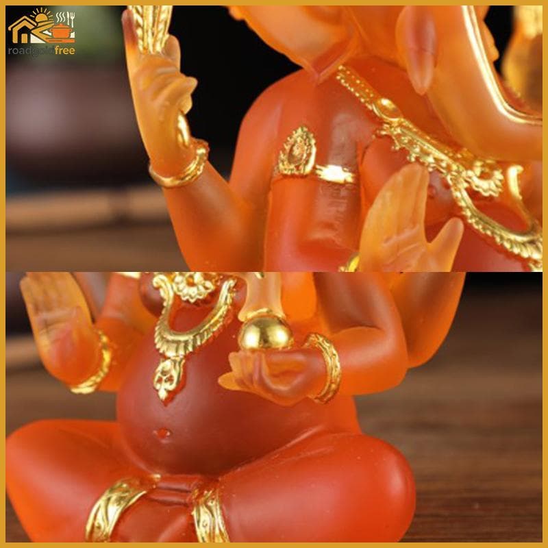 Limpar Senhor Ganesha Estátua Elefante Hindu Escultura Estatuetas Resina Casa Jardim Decoração Estátuas Ornamento