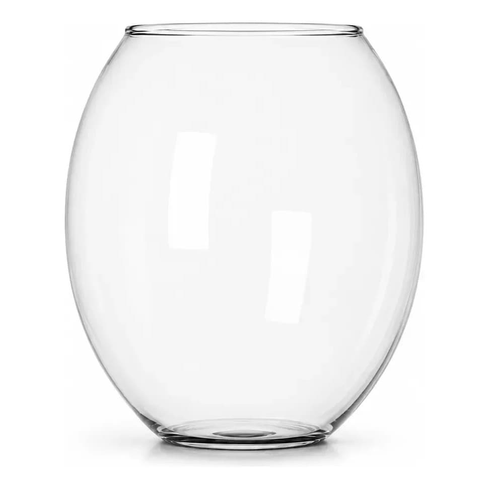 01 Vaso Barcelona Zepelin Vidro Para Decoração 14x18cm Incolor
