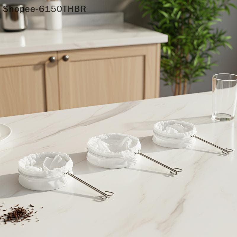[VJ] Filtro De Malha Fina Reutilizável Sem BPA Tecido De Qualidade Alimentar Para Suco De Leite , Chá , Café , Acessório