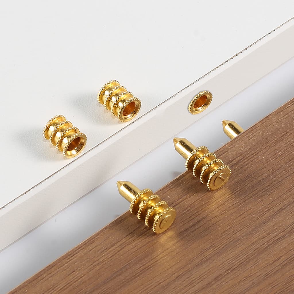 Acessórios de ferragens para conjunto de mesa de jantar, pino oculto, conector de móveis em cobre puro, bucha de cobre o
