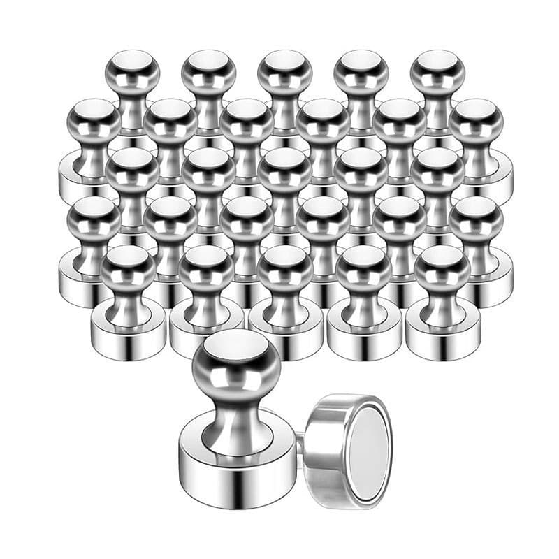 Imã de Geladeira Super Forte Fixador Magnético de Metal 12x16mm para Papéis, Fotos e Recibos