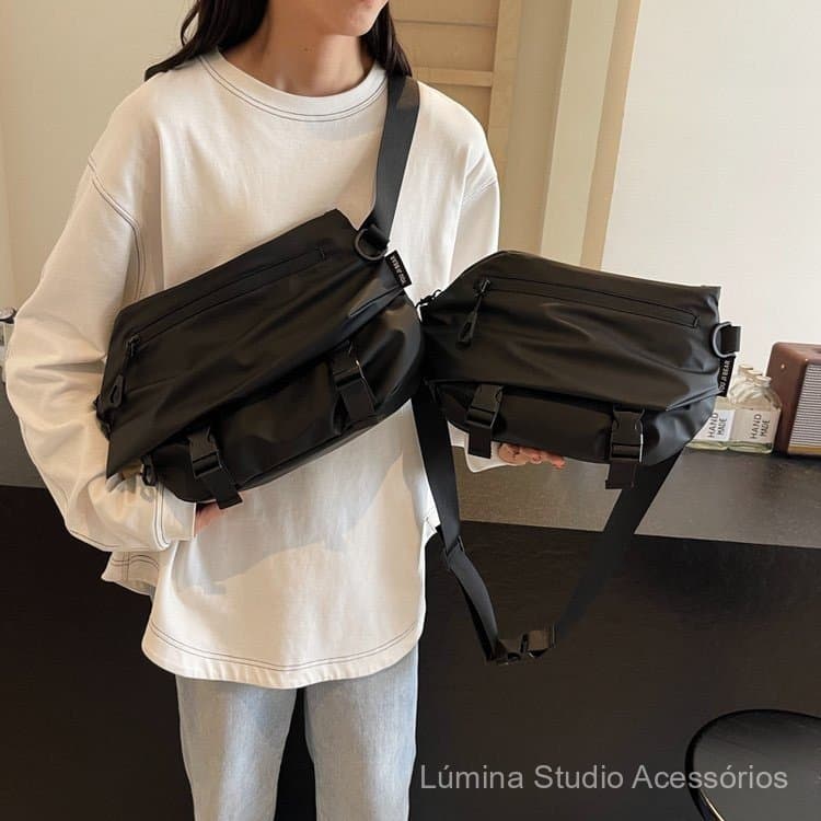 Bolsa casual de nylon impermeável de grande capacidade para mulheres, nova bolsa transversal leve e versátil, bolsa de p
