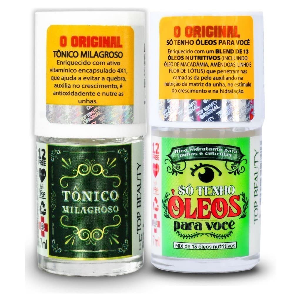 Kit Base Tônico Milagroso + Só Tenho Óleos - Top Beauty