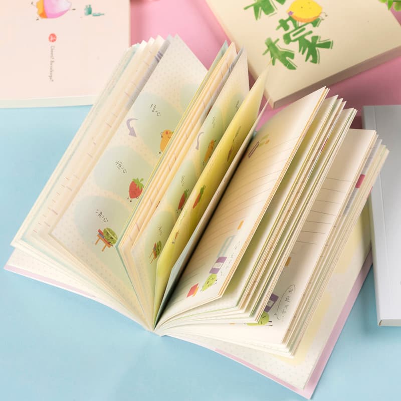 Manual de cópia coreana diário frutas criativo infantil página de cores frescas livro de quadrinhos caderno de estudante