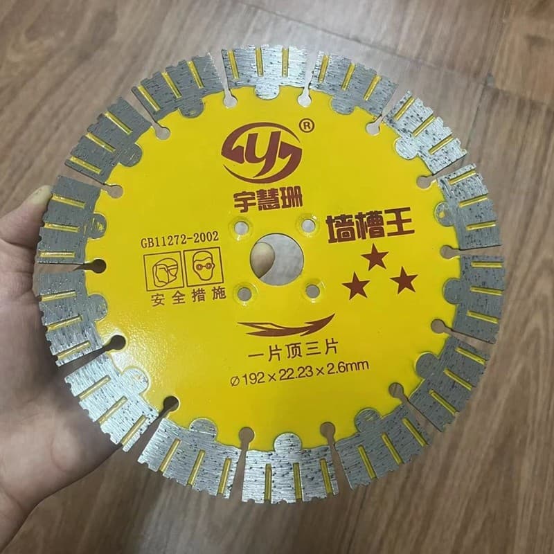 Yuhuishan disco de corte com fenda concreto cimento 192 máquina de entalhe disco de corte corte de água um topo três peç