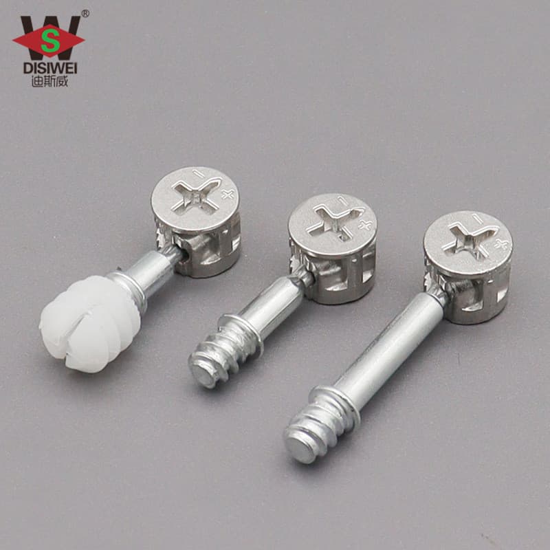 Disway 12mm Roda Excêntrica de Liga de Zinco para Móveis, Peças de Fixação Embutidas, Roda Excêntrica para Armário, Hast