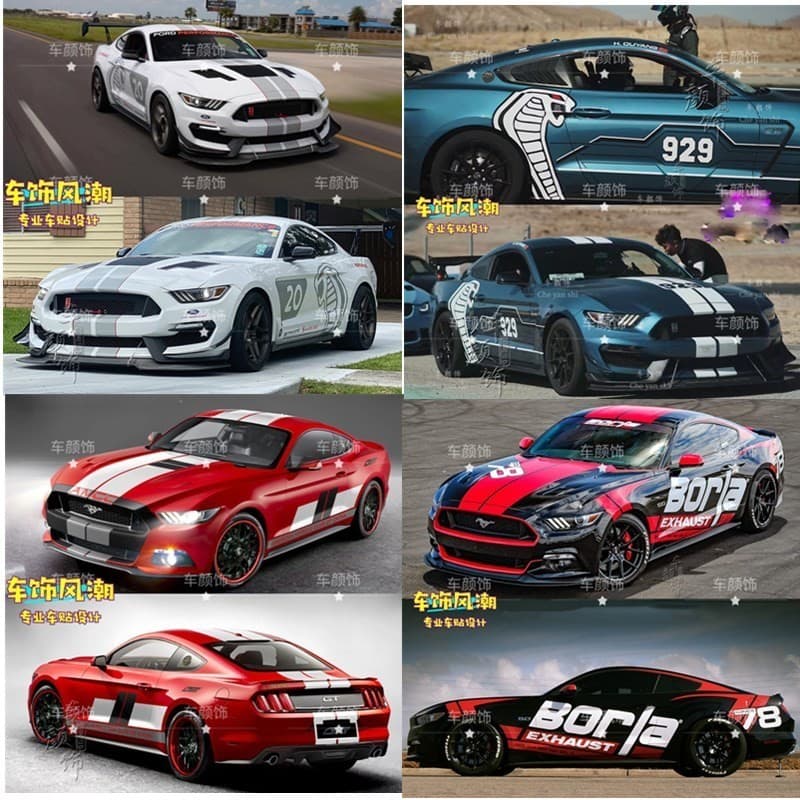 Adesivo De Carro Para Ford Mustang GT500 Corpo Personalizado Esportes E Acessórios De Decalque De Vinil De Corrida Da Mo