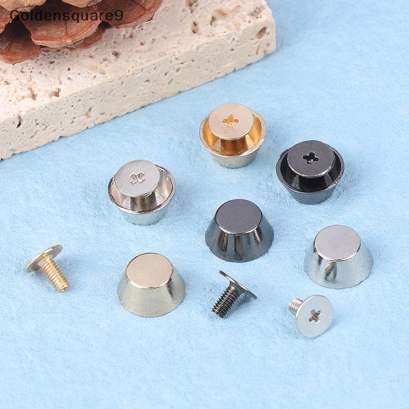 goldensquare9 10 Conjuntos De Rebites Inferiores De Pernas De Bolsa De Metal Para Pinos De Couro DIY De Proteção Contra