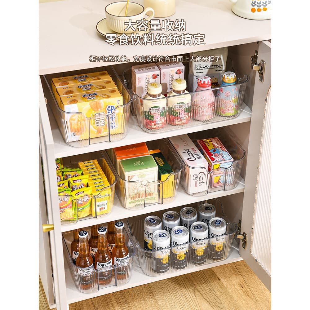 Transparente transparente caixa de armazenamento de mesa acrílico cosméticos lanche cesta de armazenamento produtos de c