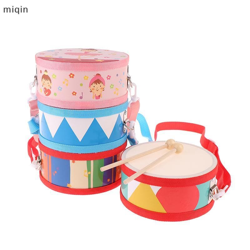 Crianças Percussão Tambor Brinquedo De Madeira Conjunto Com Alça De Transporte Instrumento Musical Auxiliares De Ensino