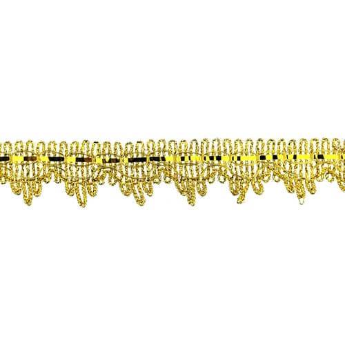 Galão Passamanaria 25mm Peça C/ 20mts Aplicação Acabamento Dourado