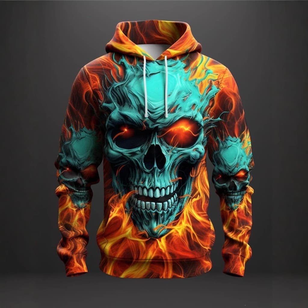 Nova camisola 3D com um estilo moderno europeu e americano, adequada para uso casual, com estampa 3D de moda.