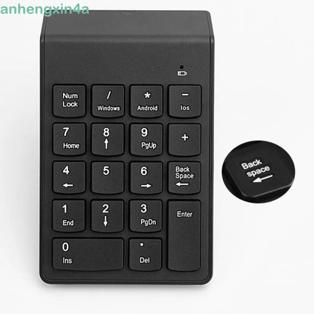 Teclado Sem Fio ANHENGXIN , Mini Digital Com Design Fino De 18 Teclas , Numérico Ergonômico
