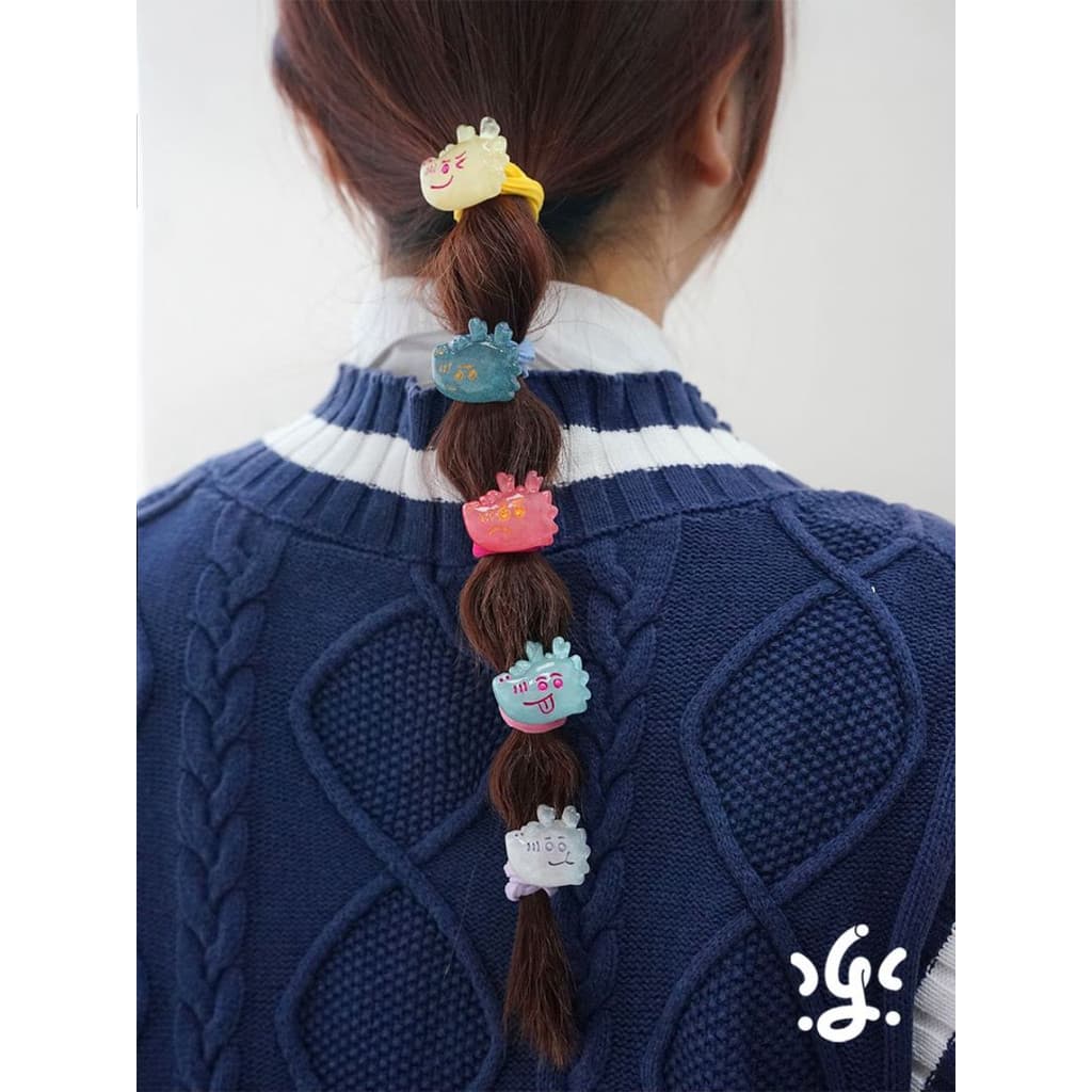 Antigo gugu Original dragão sorte Dangtou cinco cores bandana conjunto bonito crianças Hairband elástico durável não mac