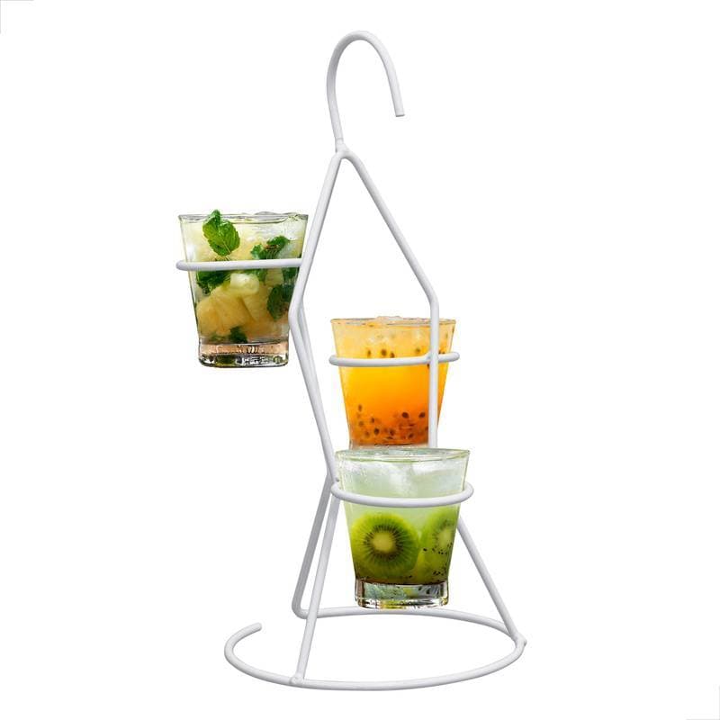 SUPORTE EXPOSITOR PARA SUCOS E DRINKS BRANCO